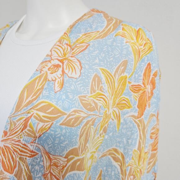 Roxy Kimono Duster Size M/L Tropical Floral Short Sleeve Bohemian Festival NWT - Picture 6 of 11